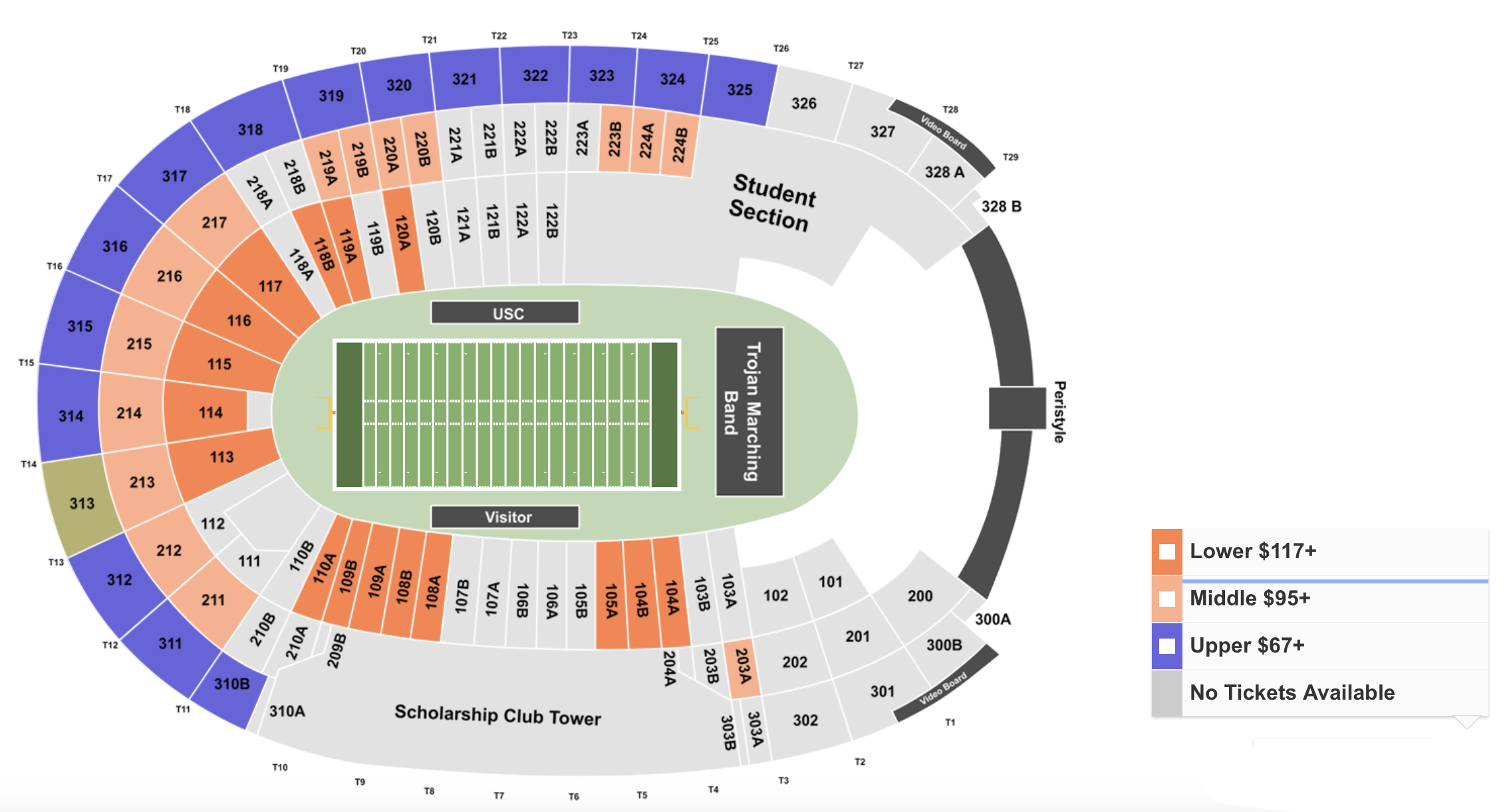 Stanford Football Stadium Virtual Seating Chart Elcho Table